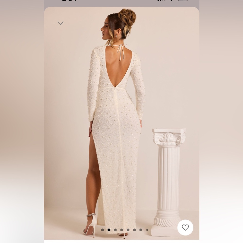 Long Vienna Pearl Oh Polly Dress